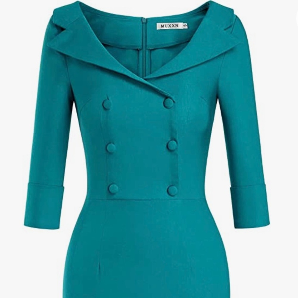 MUXXN Women's Classic Vintage Sweetheart Neckline Cocktail Prom Tea Dress size S